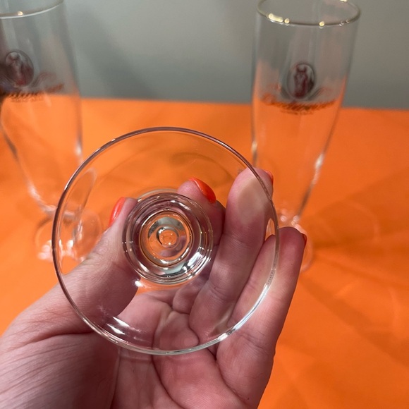 Budweiser Cream and Gold Pilsner Glass Set antique glasses set of 3 Never used - Picture 6 of 11